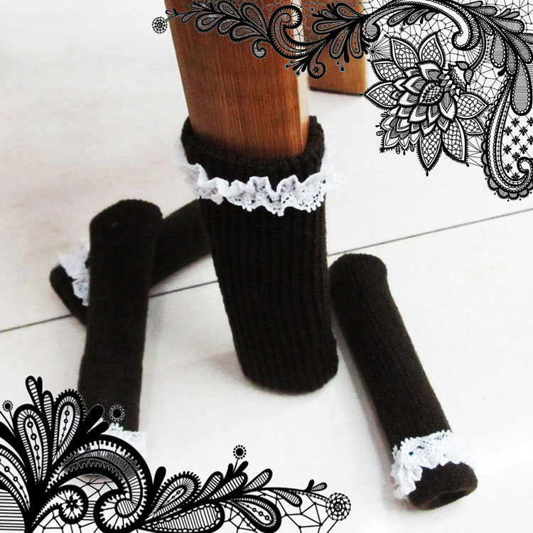 Knitted lace table foot set foot / chair / table / chair pad foot cover protective cover / desk legs and chairs mat