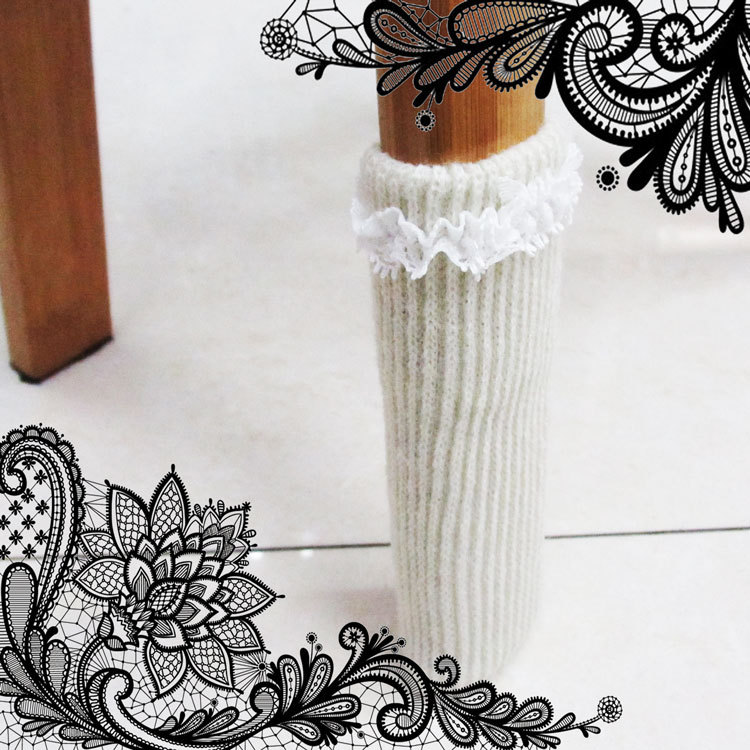Knitted lace table foot set foot / chair / table / chair pad foot cover protective cover / desk legs and chairs mat