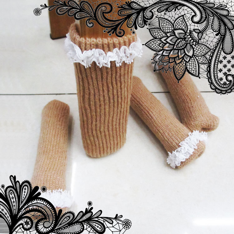Knitted lace table foot set foot / chair / table / chair pad foot cover protective cover / desk legs and chairs mat