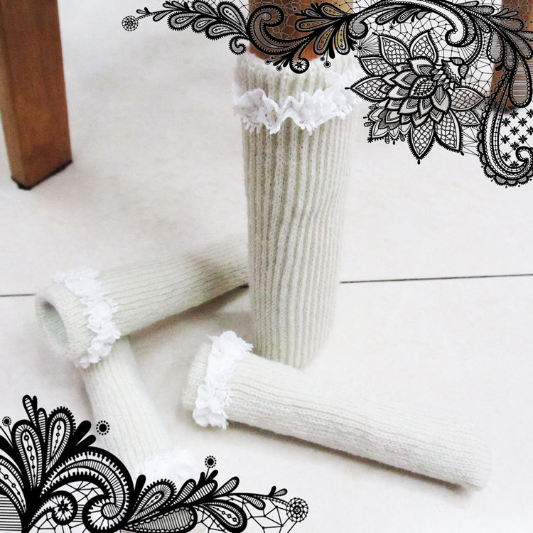 Knitted lace table foot set foot / chair / table / chair pad foot cover protective cover / desk legs and chairs mat