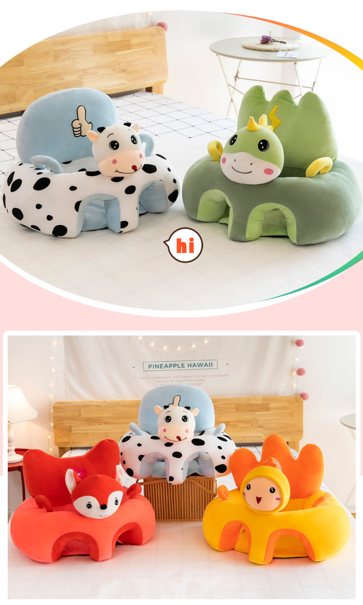 New Cartoon Animal Fruit Pattern Children's Drop-Resistant Seat Educational Toy Baby Learning Chair Children's Sofa New Cartoon Animal Fruit Pattern Children's Drop-Resistant Seat Educational Toy Baby Learning Chair Children's Sofa