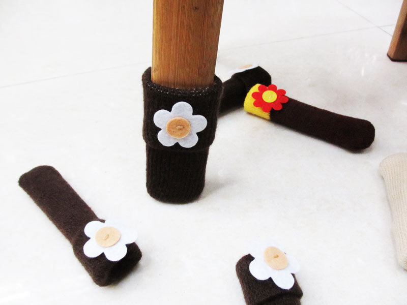 Korean knitting wool mat chair desk legs set table set 4 Pack