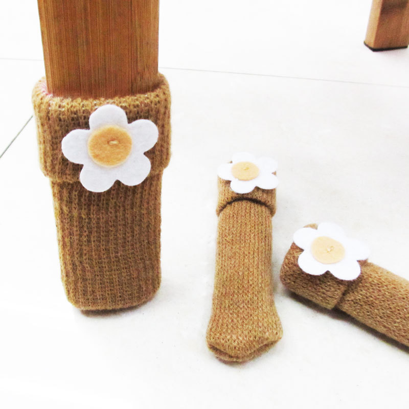 Korean knitting wool mat chair desk legs set table set 4 Pack