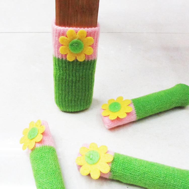 Korean knitting wool mat chair desk legs set table set 4 Pack