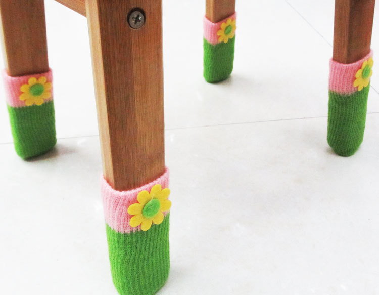 Korean knitting wool mat chair desk legs set table set 4 Pack