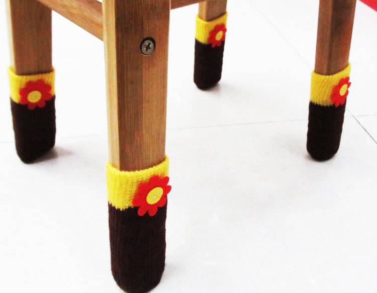 Korean knitting wool mat chair desk legs set table set 4 Pack