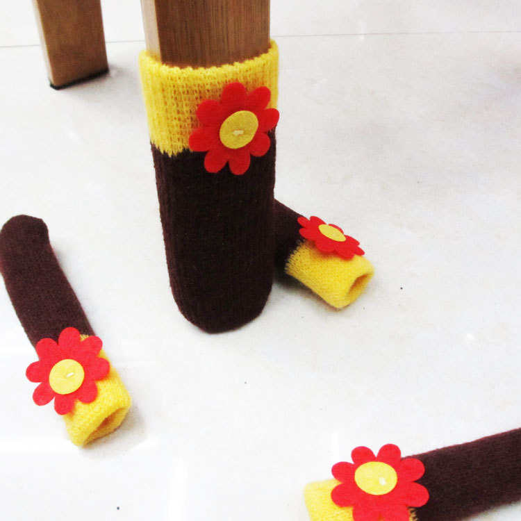 Korean knitting wool mat chair desk legs set table set 4 Pack