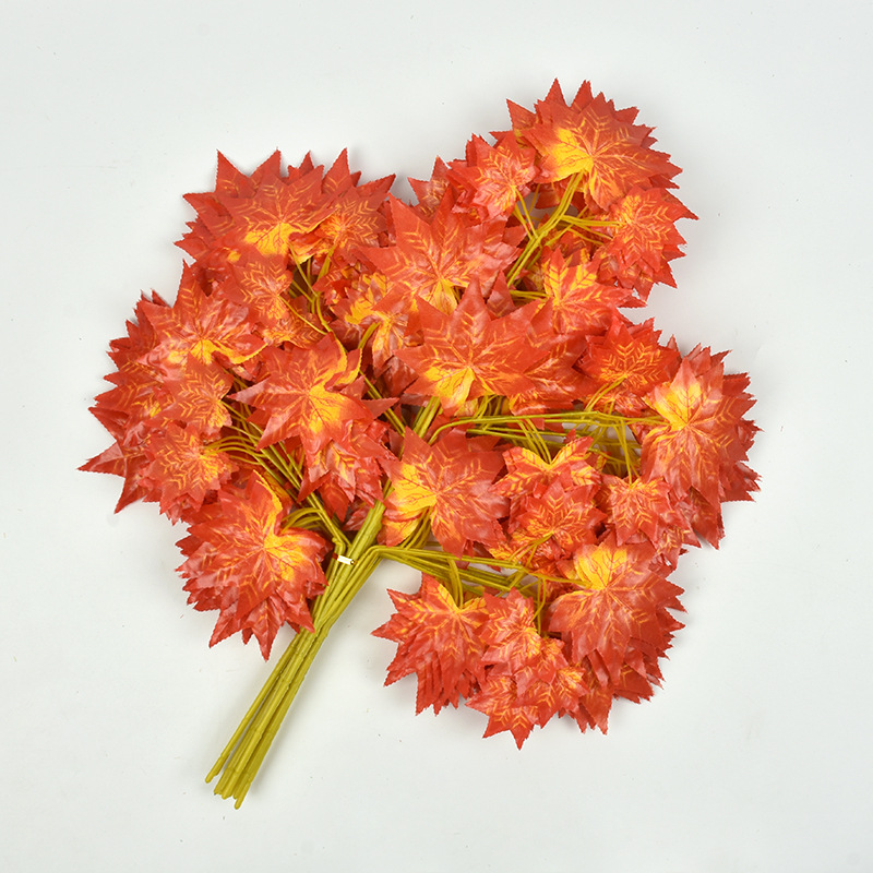 Artificial Banyan Leaves Ginkgo Leaf Maple Leaf Wholesale Imitate Leaves Fake Tree Leaves Plastic Wedding Ceremony Green Leaf Decoration