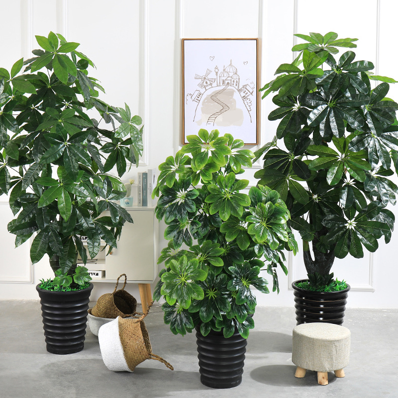 Imitative Tree Pachira Macrocarpa Fake Trees Simulation Plant Factory Simulation Green Plant Home Internet Cafe Decoration Potted Plant Artificial Tree