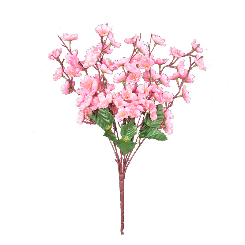 Artificial Flower Factory Plum Blossom Peach Blossom Branch Silk Flower Fake Flower Pastoral Fake Trees New Year Decorations Wishing Tree Cross-Border Delivery