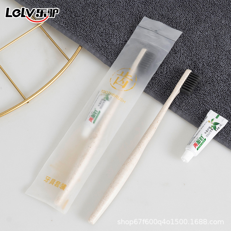 Disposable Toothbrush with Toothpaste Hotel Dedicated Hotel Toiletry Set B &amp; B Soft Hair Tooth-Cleaners Double-Sided Needle