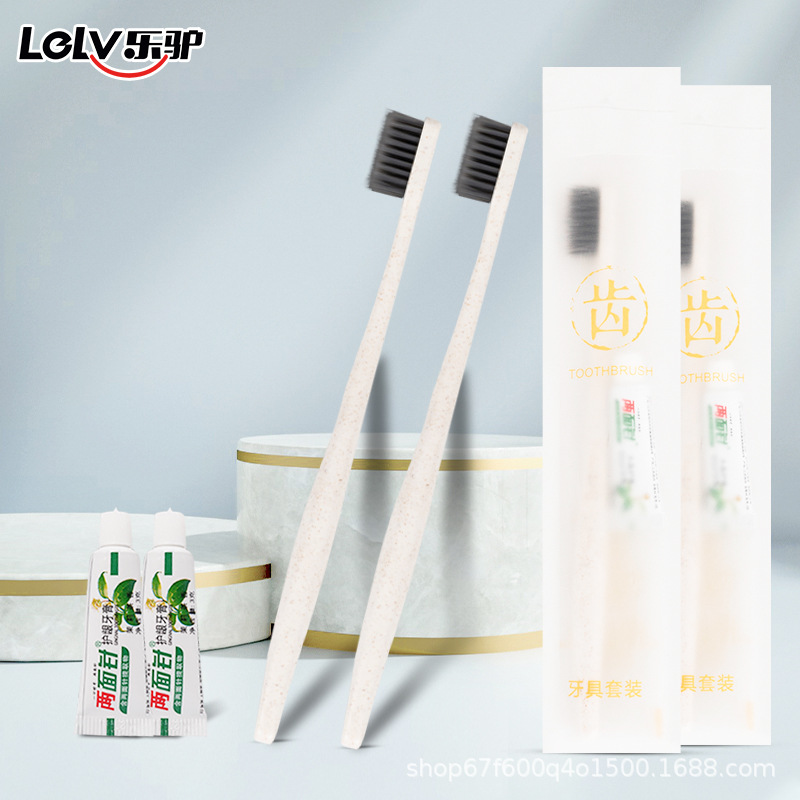 Disposable Toothbrush with Toothpaste Hotel Dedicated Hotel Toiletry Set B &amp; B Soft Hair Tooth-Cleaners Double-Sided Needle