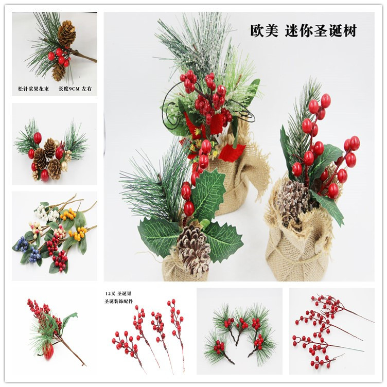 Christmas Decoration Bouquet DIY Garland Christmas Tree Matching Holiday Window Bar Scene Artificial Pine Cones Accessories Christmas Decoration Bouquet DIY Garland Christmas Tree Matching Holiday Window Bar Scene Artificial Pine Cones Accessories