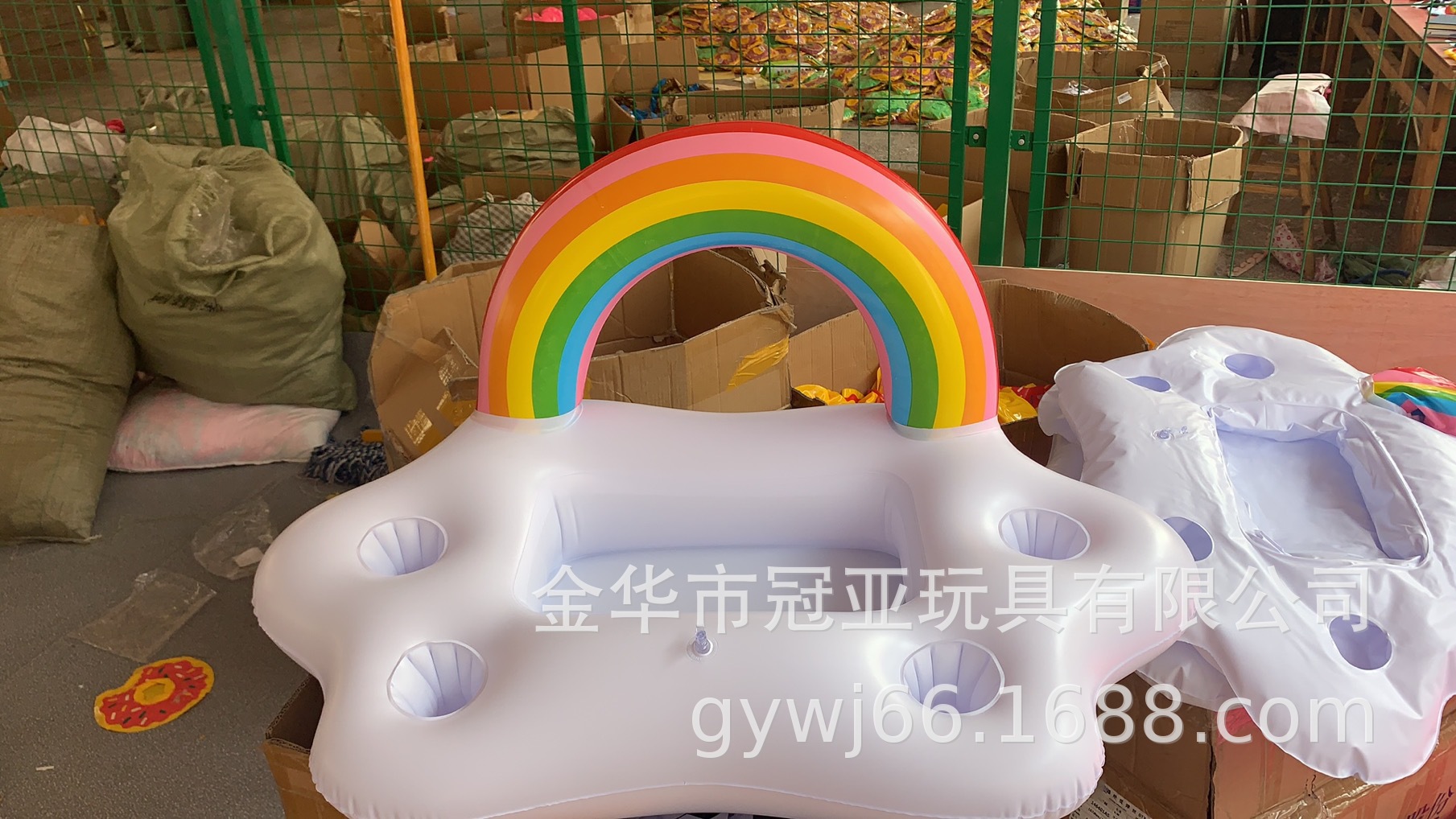4-Hole PVC Inflatable Float Rainbow Ice Bar Coconut Coaster Mushroom Umbrella Cup Saucer Drink Tray Cup Holder