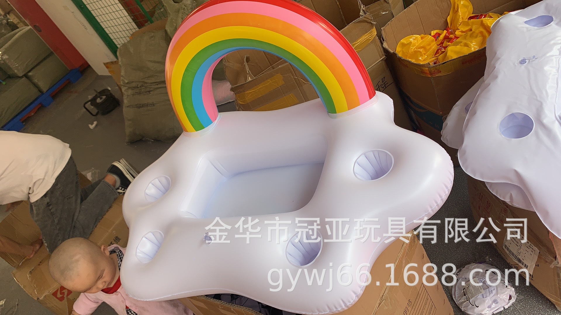 4-Hole PVC Inflatable Float Rainbow Ice Bar Coconut Coaster Mushroom Umbrella Cup Saucer Drink Tray Cup Holder