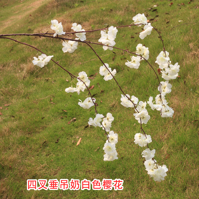 Simulation Cherry Blossom Wedding Encryption Artificial Cheery Branch Wholesale Studio Decoration Cherry Tree Cherry Blossom Arch Cherry Blossom