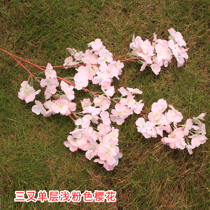Simulation Cherry Blossom Wedding Encryption Artificial Cheery Branch Wholesale Studio Decoration Cherry Tree Cherry Blossom Arch Cherry Blossom