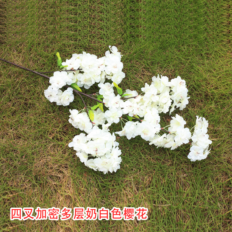 Simulation Cherry Blossom Wedding Encryption Artificial Cheery Branch Wholesale Studio Decoration Cherry Tree Cherry Blossom Arch Cherry Blossom
