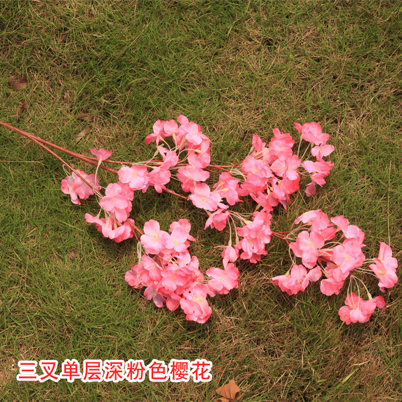 Simulation Cherry Blossom Wedding Encryption Artificial Cheery Branch Wholesale Studio Decoration Cherry Tree Cherry Blossom Arch Cherry Blossom
