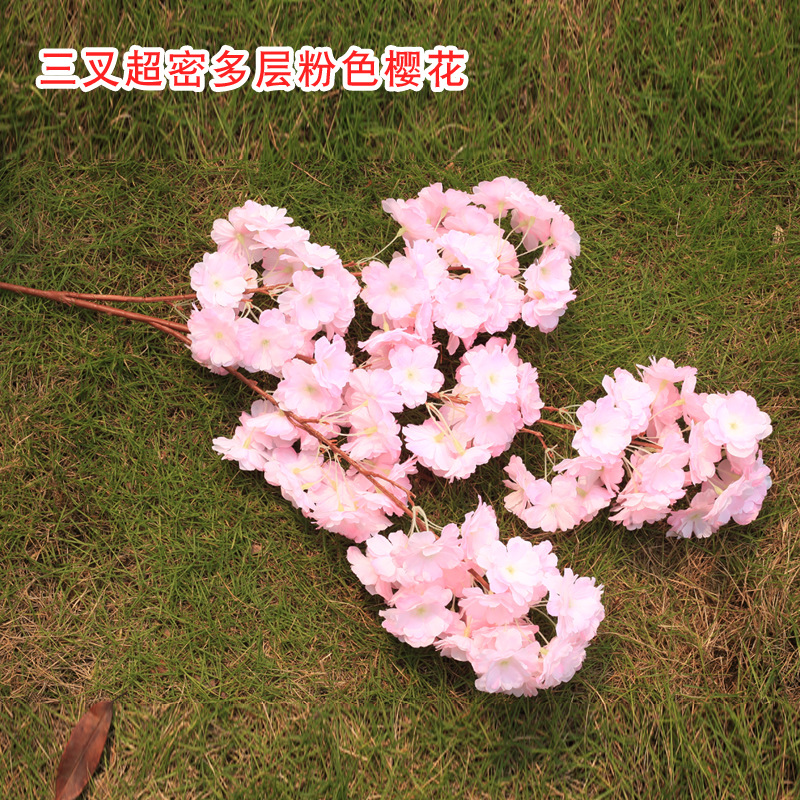 Simulation Cherry Blossom Wedding Encryption Artificial Cheery Branch Wholesale Studio Decoration Cherry Tree Cherry Blossom Arch Cherry Blossom