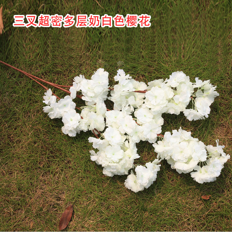 Simulation Cherry Blossom Wedding Encryption Artificial Cheery Branch Wholesale Studio Decoration Cherry Tree Cherry Blossom Arch Cherry Blossom