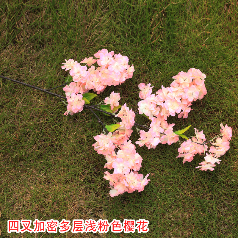 Simulation Cherry Blossom Wedding Encryption Artificial Cheery Branch Wholesale Studio Decoration Cherry Tree Cherry Blossom Arch Cherry Blossom