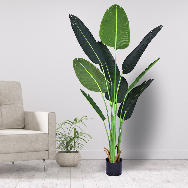 Imitative Tree Plants Green Plants Potted Plant Living Room Interior Large Artificial Bonsai Floor Ornaments Fake Trees Simulation Ravenala