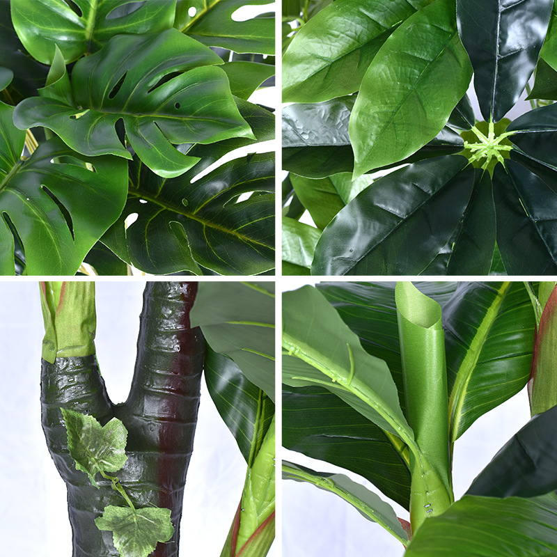 Imitative Tree Plants Green Plants Potted Plant Living Room Interior Large Artificial Bonsai Floor Ornaments Fake Trees Simulation Ravenala