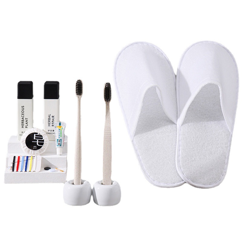 Star Hotel Bed &amp; Breakfast Disposable Toiletry Set Bamboo Charcoal Soft-Bristle Toothbrush Toothpaste Comb Room Supplies