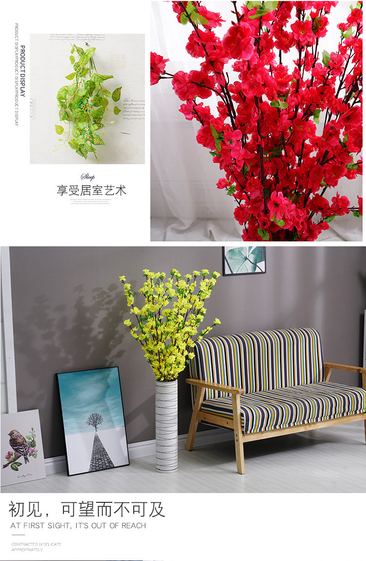 Factory Wholesale Decoration Raw Silk Artificial Flower Artificial Peach Tree Ornamental Flower 6-Branch Artificial Peach Blossom Factory Wholesale Decoration Raw Silk Artificial Flower Artificial Peach Tree Ornamental Flower 6-Branch Artificial Peach Blossom