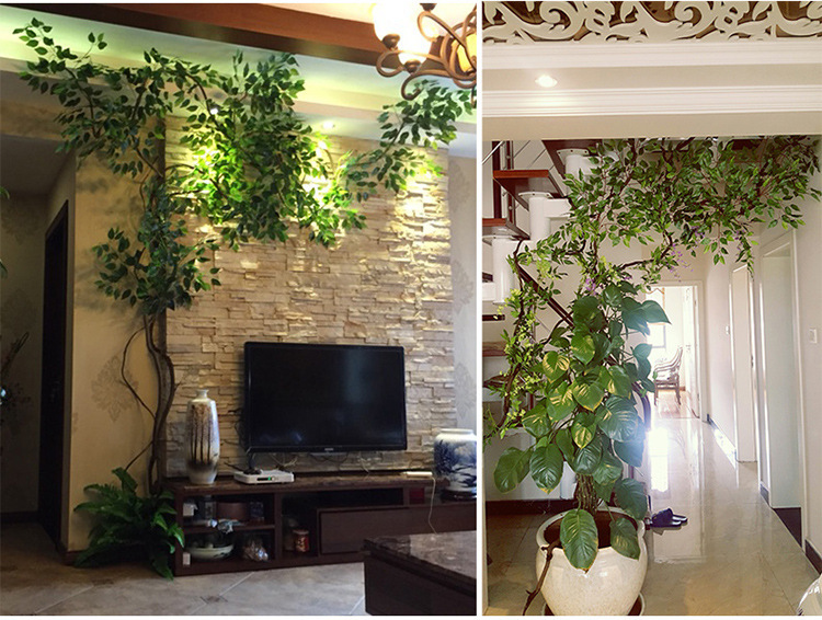 Artificial Cherry Blossom Peach Tree Rattan Wedding Wedding New Year Wall Decoration Fake Trees Green Leaf Vine Decorative Pipe Artificial Cherry Blossom Peach Tree Rattan Wedding Wedding New Year Wall Decoration Fake Trees Green Leaf Vine Decorative Pipe