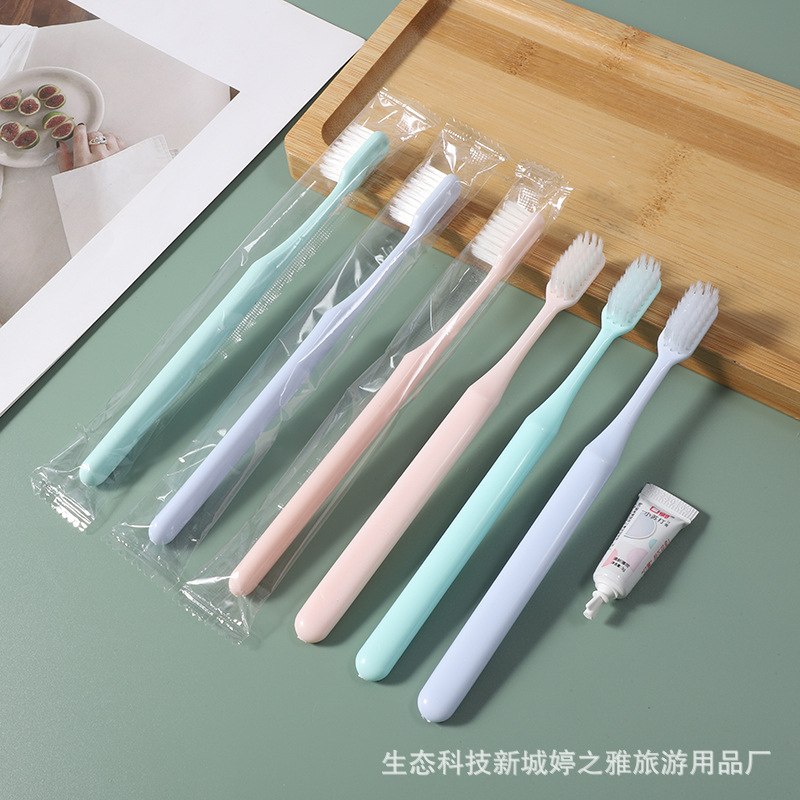 Hotel Hotel Disposable Toothbrush Toothpaste Toiletry Set B & B Inn Soft Hair Tooth-Cleaners Two-in-One