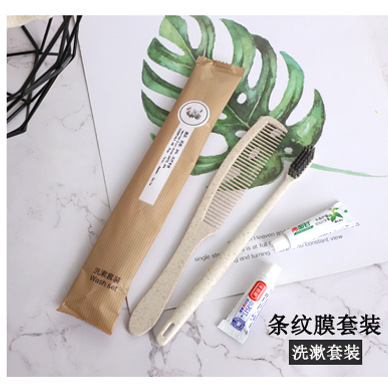 Hotel Hotel Disposable Toothbrush Toothpaste Toiletry Set B & B Inn Soft Hair Tooth-Cleaners Two-in-One