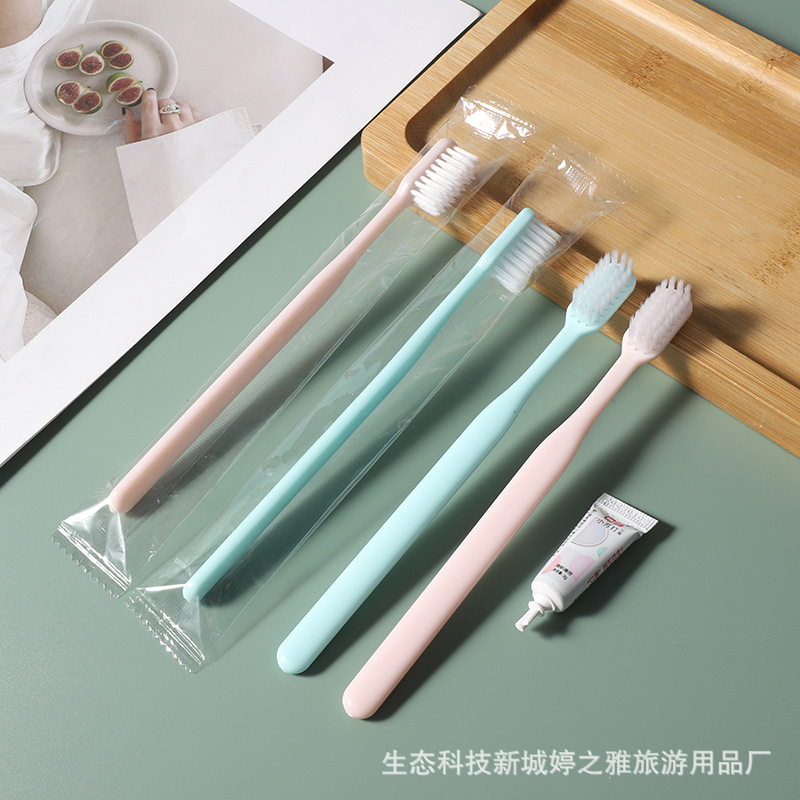 Hotel Hotel Disposable Toothbrush Toothpaste Toiletry Set B & B Inn Soft Hair Tooth-Cleaners Two-in-One