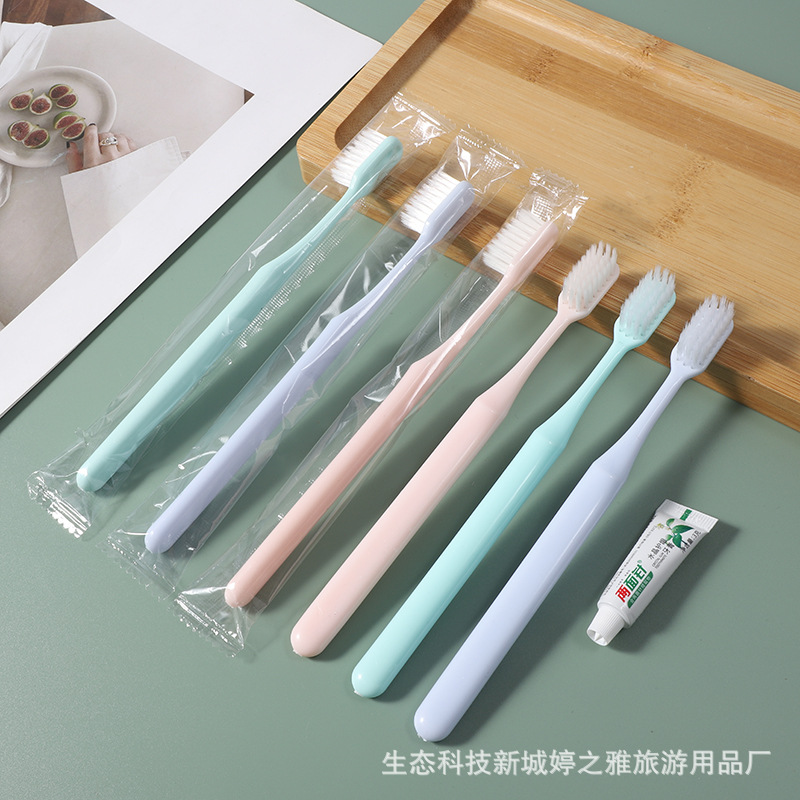 Hotel Hotel Disposable Toothbrush Toothpaste Toiletry Set B & B Inn Soft Hair Tooth-Cleaners Two-in-One