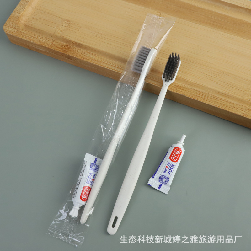 Hotel Hotel Disposable Toothbrush Toothpaste Toiletry Set B & B Inn Soft Hair Tooth-Cleaners Two-in-One