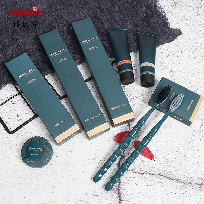 Homestay Hotel Disposable Toiletry Set Household Hospitality Toothbrush with Toothpaste Full Set Hotel Special Wholesale