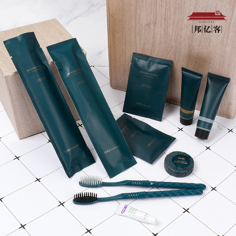 Homestay Hotel Disposable Toiletry Set Household Hospitality Toothbrush with Toothpaste Full Set Hotel Special Wholesale