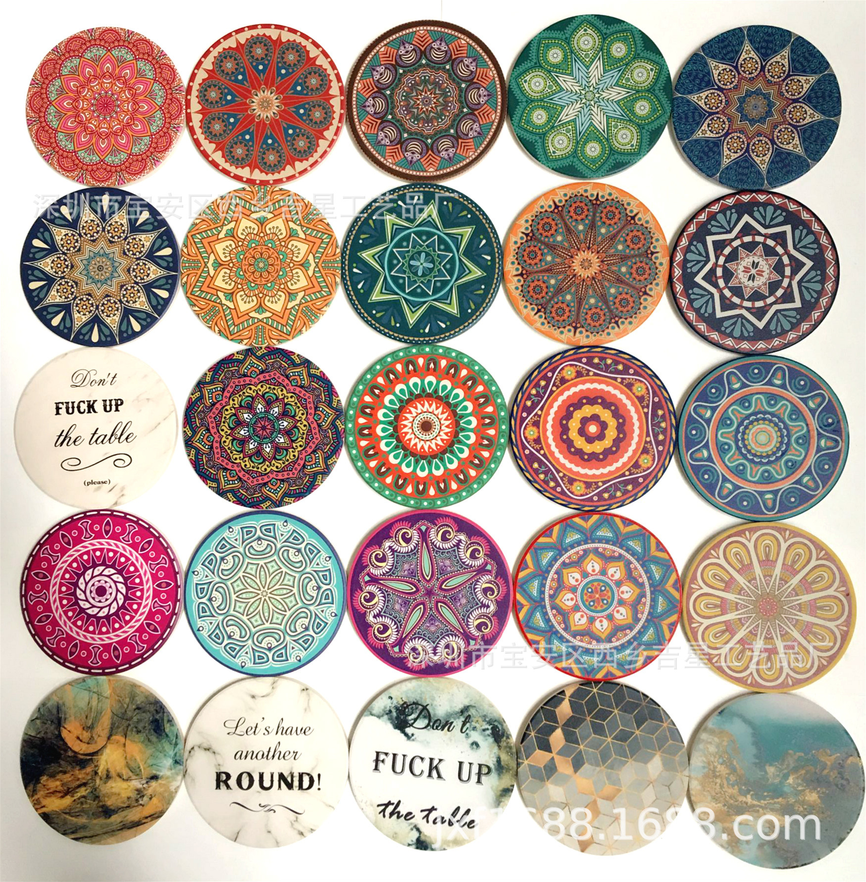 Manufacturer &#039;S Cork Cup Mat Ceramic Coaster Water Absorbent Coaster Automobile Cushion Medium Density Fiberboard Coaster Cork Potholder