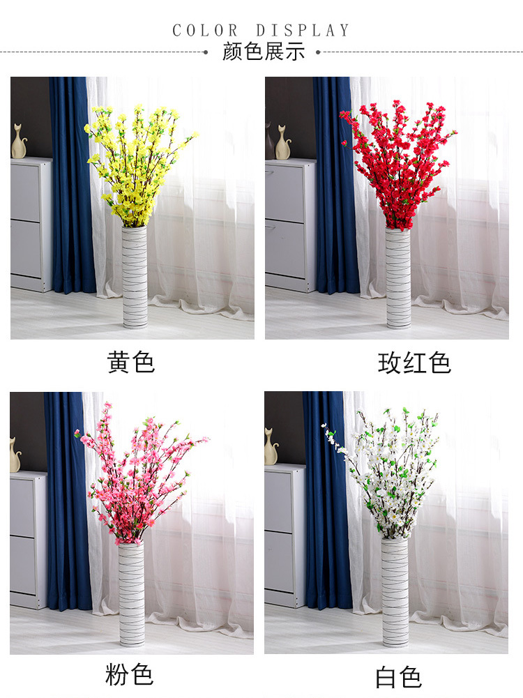 Factory Wholesale Decoration Raw Silk Artificial Flower Artificial Peach Tree Ornamental Flower 6-Branch Artificial Peach Blossom Factory Wholesale Decoration Raw Silk Artificial Flower Artificial Peach Tree Ornamental Flower 6-Branch Artificial Peach Blossom