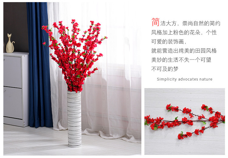 Factory Wholesale Decoration Raw Silk Artificial Flower Artificial Peach Tree Ornamental Flower 6-Branch Artificial Peach Blossom Factory Wholesale Decoration Raw Silk Artificial Flower Artificial Peach Tree Ornamental Flower 6-Branch Artificial Peach Blossom