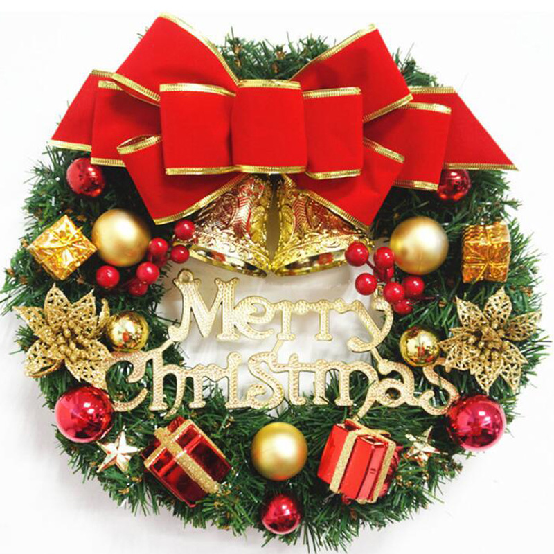 Christmas Decorations 30cm Christmas Wreath Artificial Wreath Door Hanging Showcase Tool Background Christmas Tree Accessories