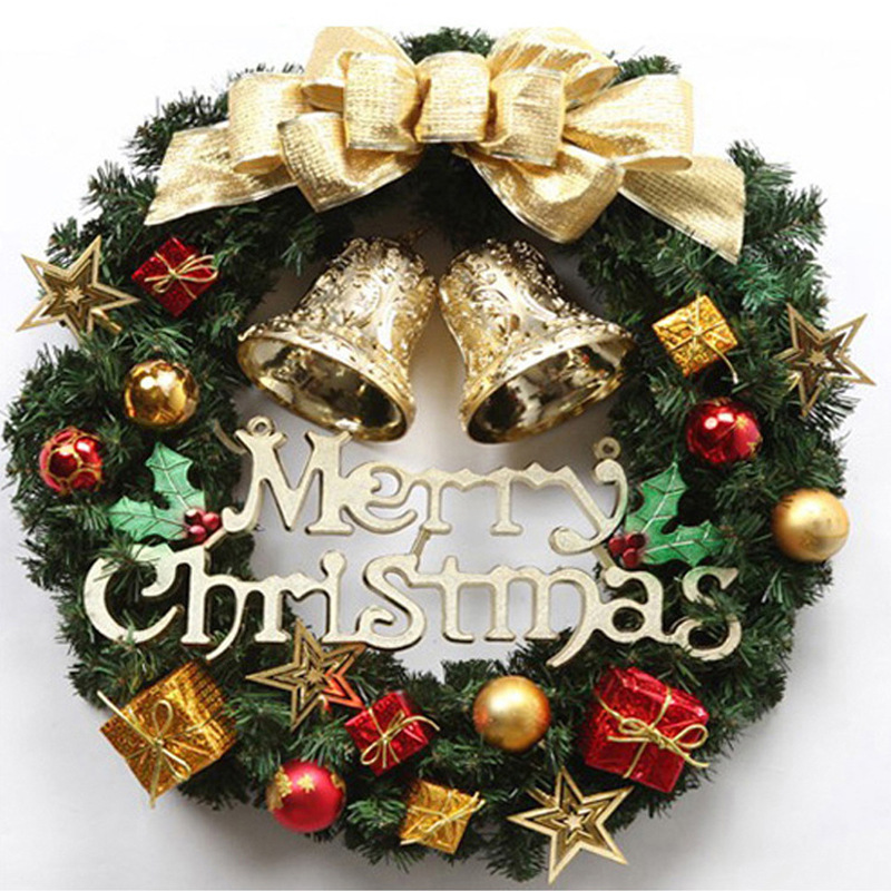 Christmas Decorations 30cm Christmas Wreath Artificial Wreath Door Hanging Showcase Tool Background Christmas Tree Accessories