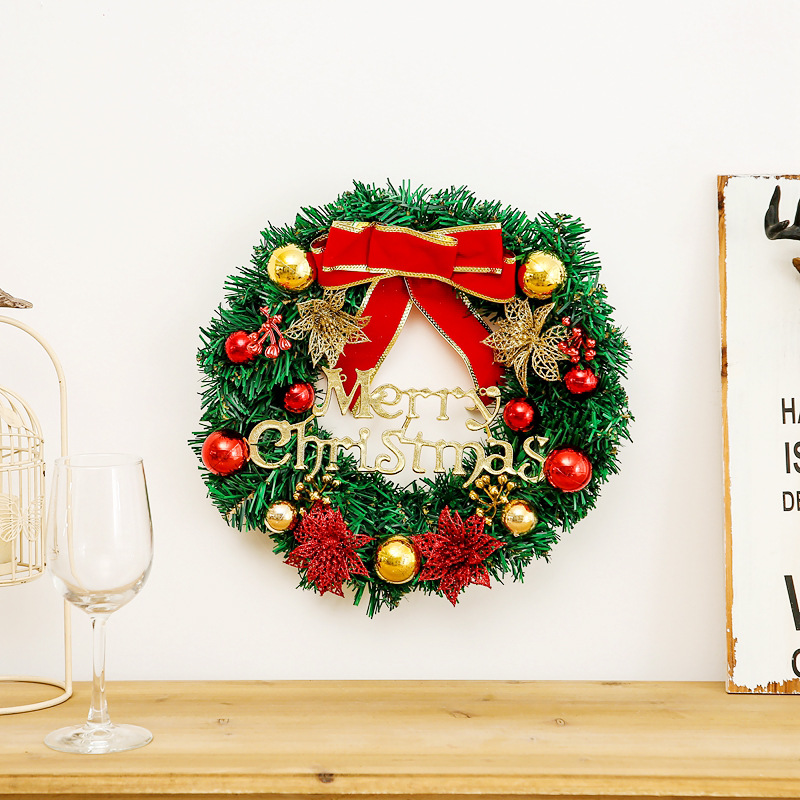 Christmas Decorations 30cm Christmas Wreath Artificial Wreath Door Hanging Showcase Tool Background Christmas Tree Accessories Christmas Decorations 30cm Christmas Wreath Artificial Wreath Door Hanging Showcase Tool Background Christmas Tree Accessories