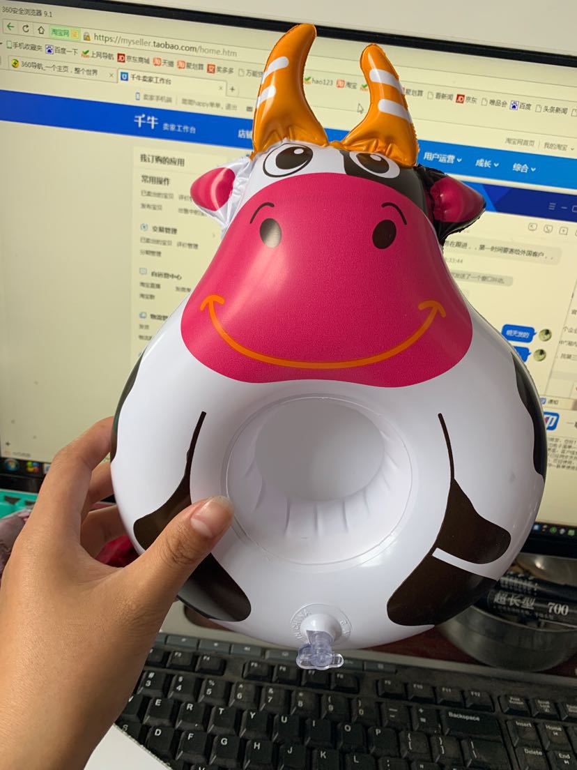 Spot PVC Inflatable Unicorn Cup Holder Flamingo Coaster Inflatable Water Floating Beverage Cup Holder Cup Holder