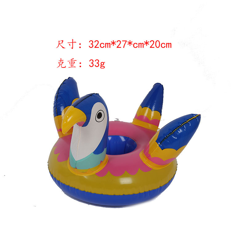 Spot PVC Inflatable Unicorn Cup Holder Flamingo Coaster Inflatable Water Floating Beverage Cup Holder Cup Holder