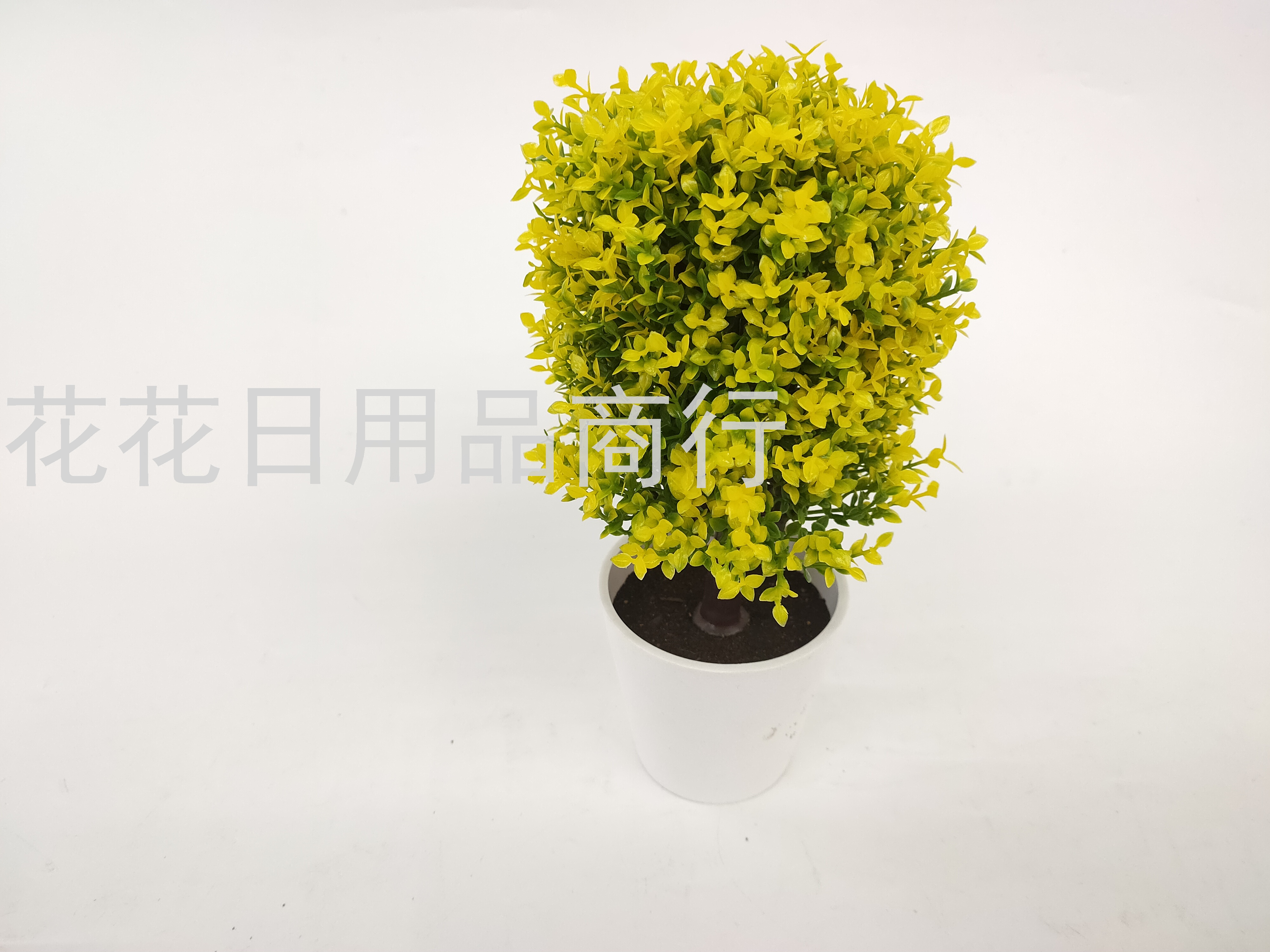 New Style White Basin Green Value Tree Artificial Flower Bonsai Living Room Decorations Fake Flower and Plastic Flower