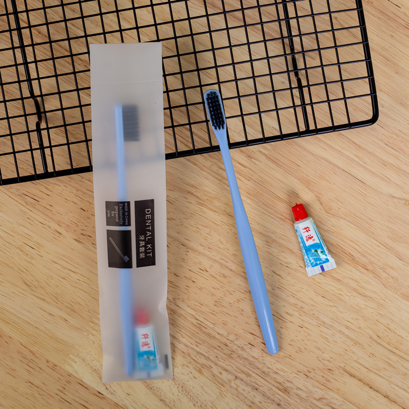 Hotel Disposable Toiletry Set Hotel Soft-Bristle Toothbrush Toothpaste 2-in-1 Can Be Customized Logo