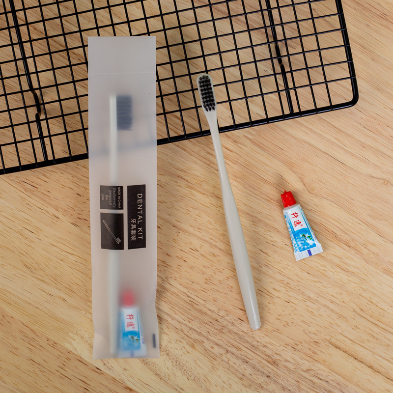 Hotel Disposable Toiletry Set Hotel Soft-Bristle Toothbrush Toothpaste 2-in-1 Can Be Customized Logo