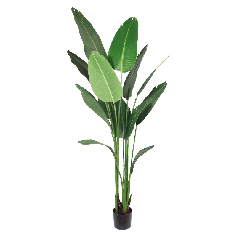 Factory Wholesale Simulation Plant Nordic Bonsai Artificial Artificial Flower Tree Indoor Large Bonsai Simulation Green Plant Ravenala